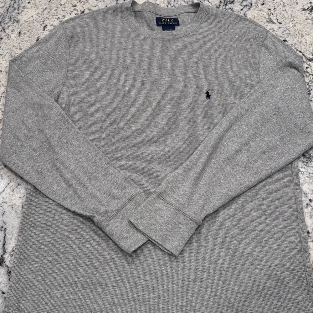 Polo Ralph Lauren Gray Waffle Knit Crewneck L